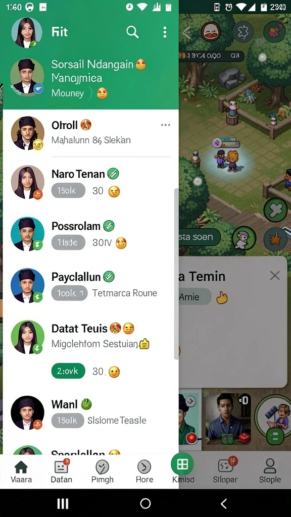 hw777 - Screenshot menunjukkan karakter memainkan level yang menegangkan.